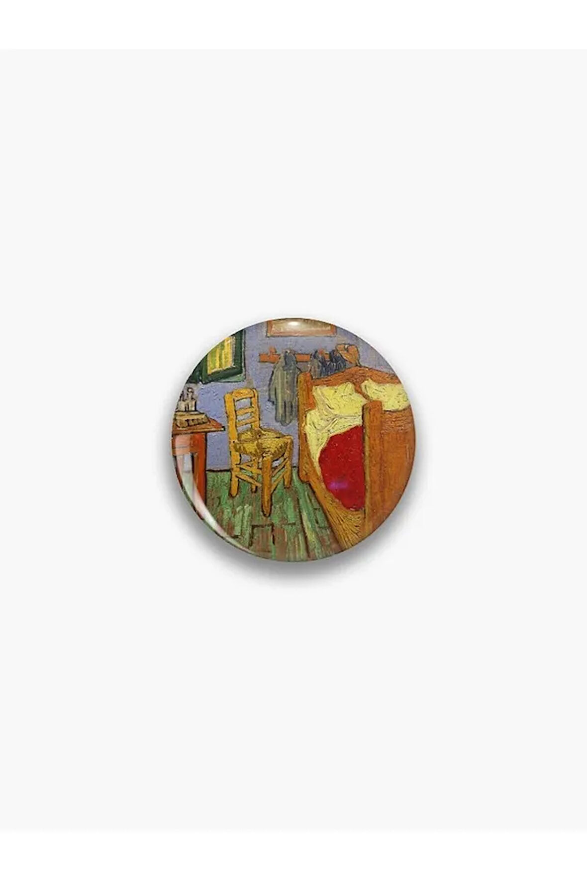 Vincent Van Gogh Arles'teki Yatak Odası Resim Rozet