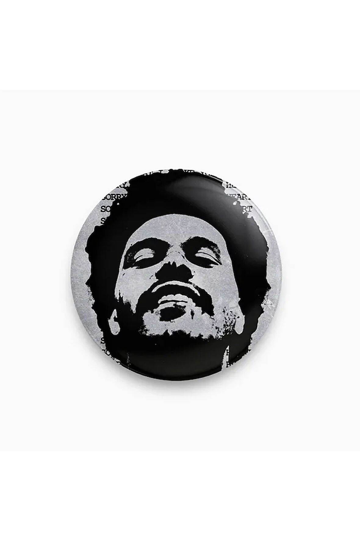 The Weeknd Grunge Stil Y2K Siyah Beyaz Rozet
