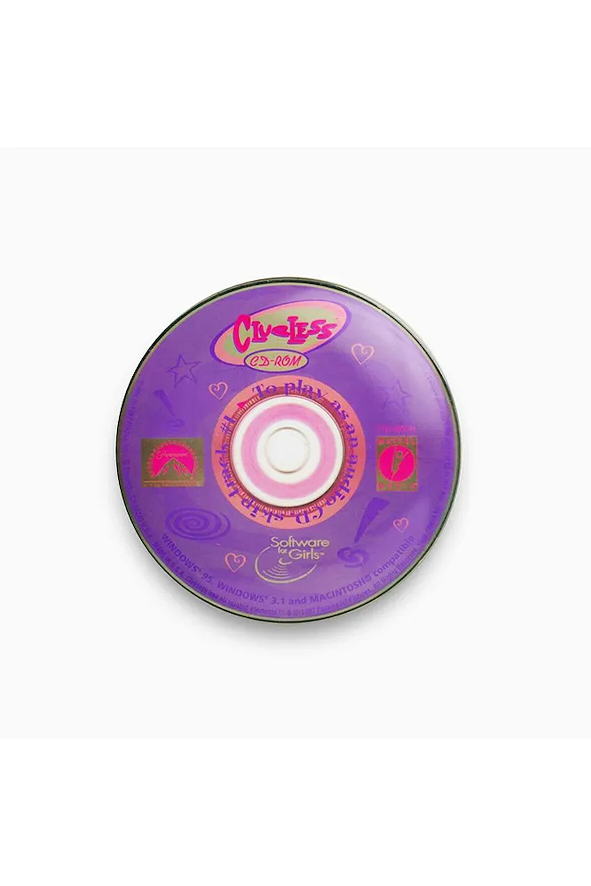 Clueless CD Şeklinde Mor Rozet