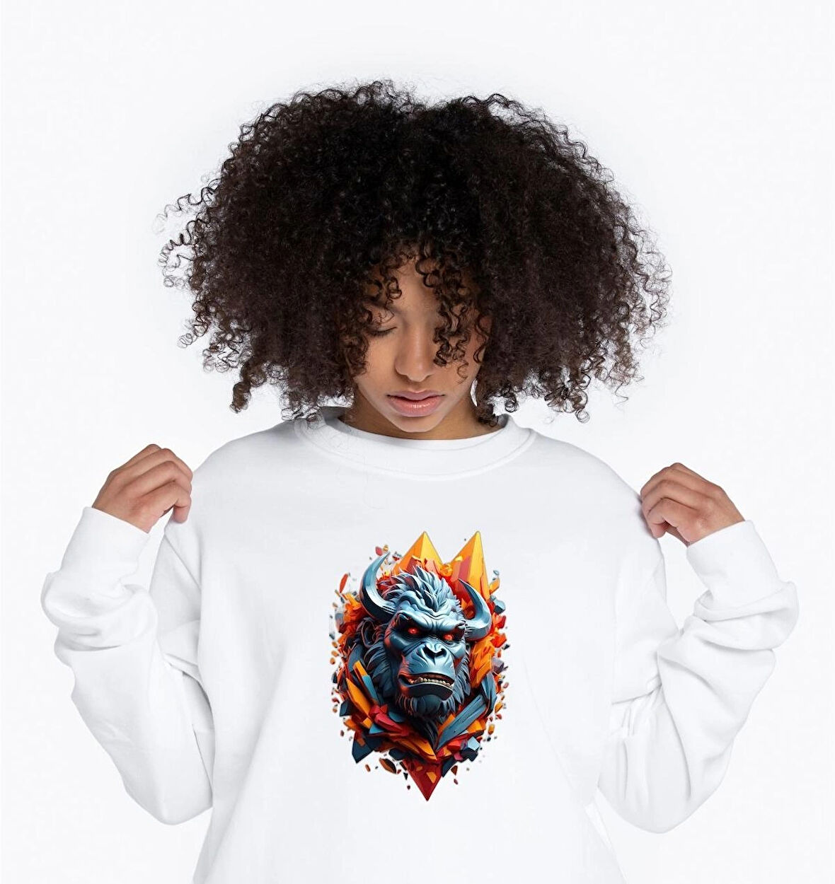 Freeyez Red Eyes King Dijital Baskılı Sweat