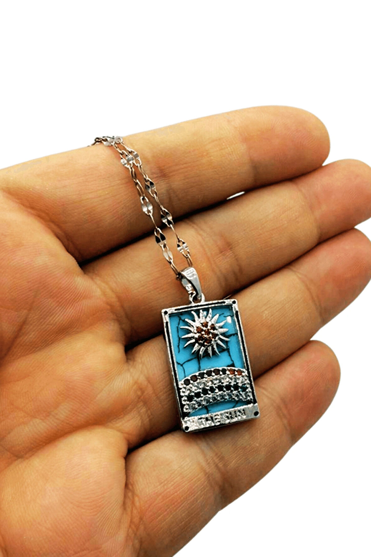 Güneşin Işıltısı Çelik Kolye