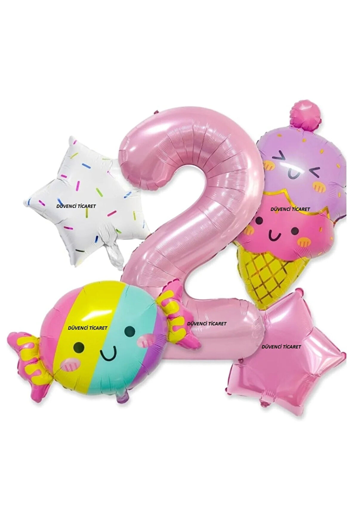 ŞUĞAR ŞEKER DONDURMA FOLYOLU YAŞ BALON SET
