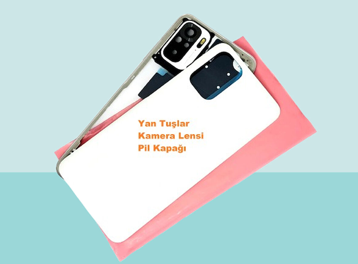 Xiaomi Redmi NOTE 10S (4G) Uyumlu FULL KASA Arka Kapak Batarya Kapağı - BEYAZ