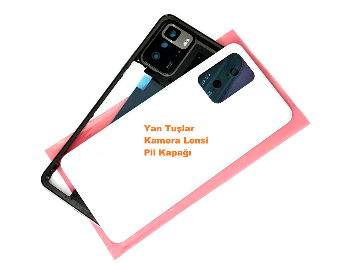 Xiaomi Redmi NOTE 10 PRO (5G) Uyumlu FULL KASA Arka Kapak Batarya Kapağı - BEYAZ