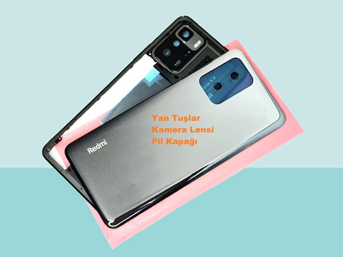 Xiaomi Redmi NOTE 10 PRO (5G) Uyumlu FULL KASA Arka Kapak Batarya Kapağı - SİYAH