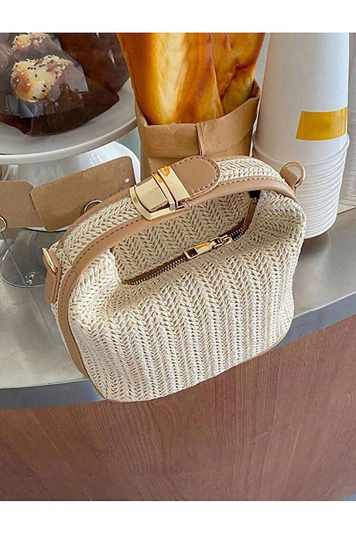 KADIN EL VE OMUZ ÇANTASI KANVAZ PAMUK İŞLEMELİ ÇANTA