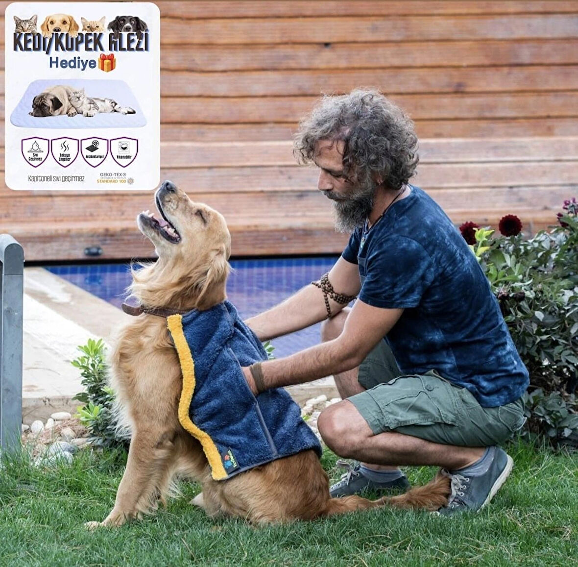 Kedi/Köpek Kurulama Havlusu Süper Su Emici Tüm Irk Köpekler Ve Kediler Için Çiş Alezi hediyeli