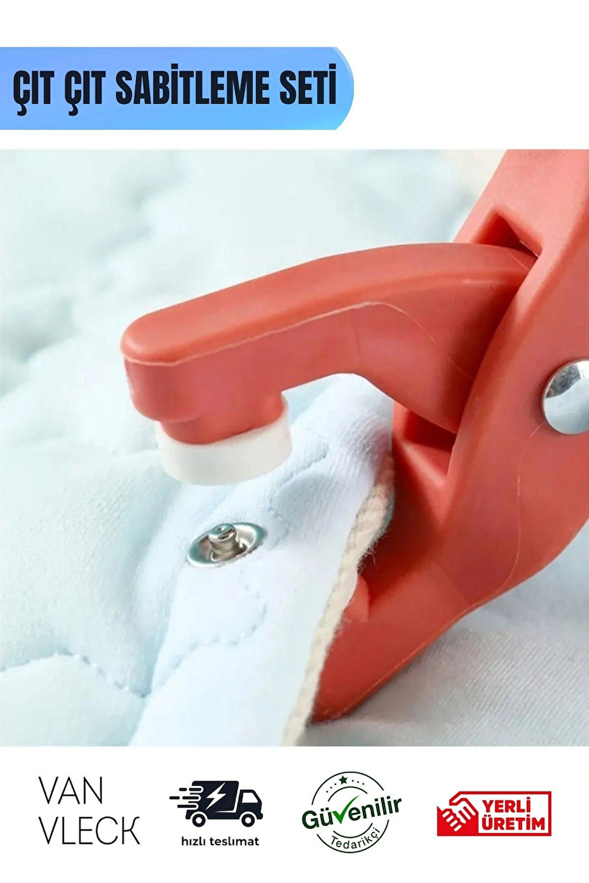 Çıt Çıtlı Yorgan Nevresim Elbise Sabitleyici Set – Poşetli, Pratik Kaydırmaz Klips