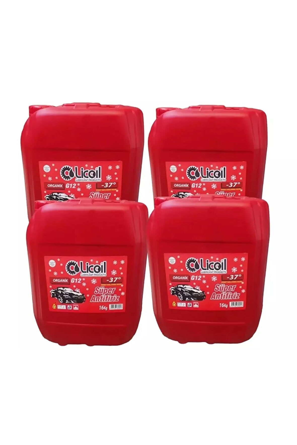 Organik G12 Kırmızı Antifriz -37 C 16 Kg Bidon G12 Kırmızı Antifriz -37 C 16 KG X 4Adet