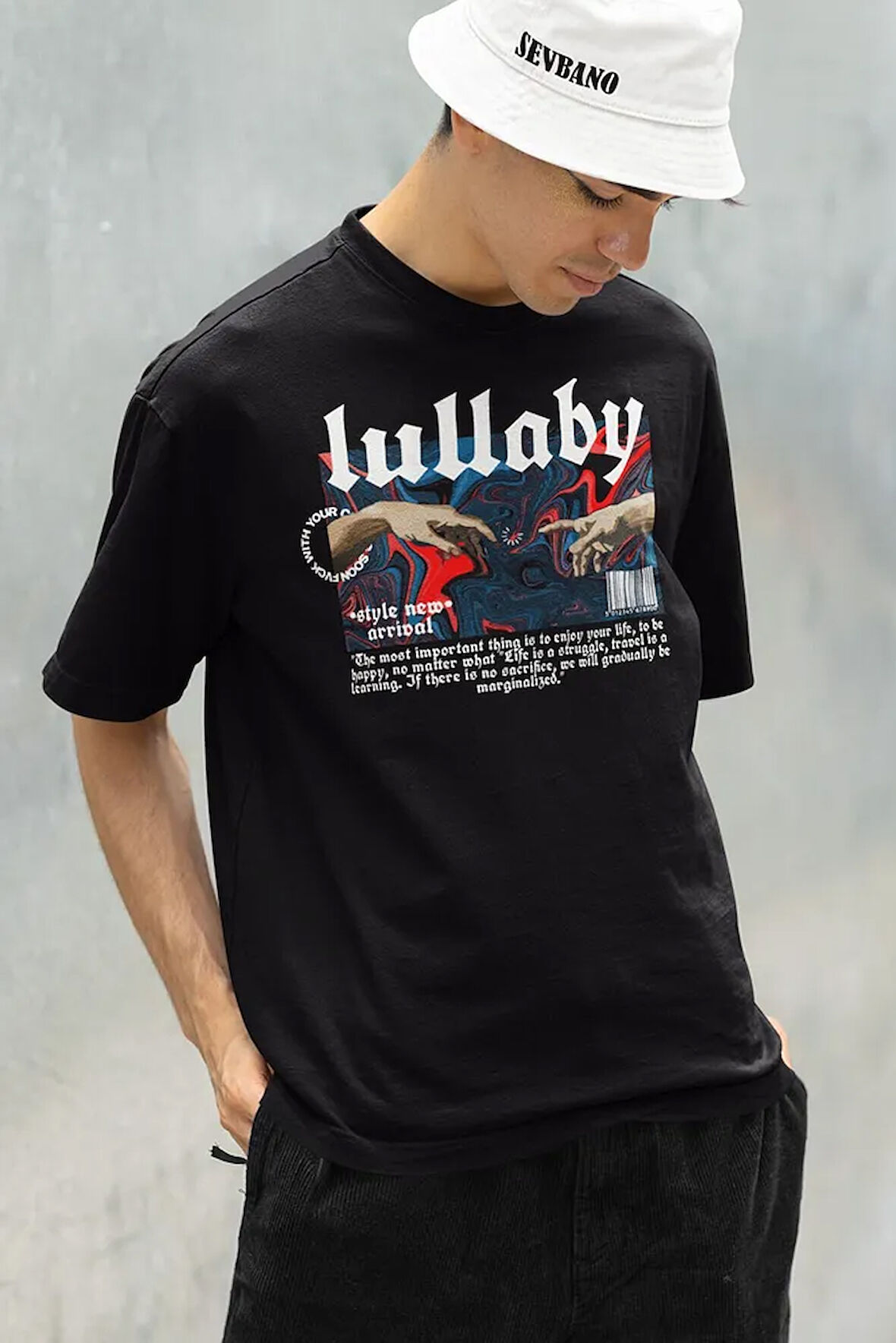 Lullaby Özel Tasarım Baskılı Unisex Oversize Tişört