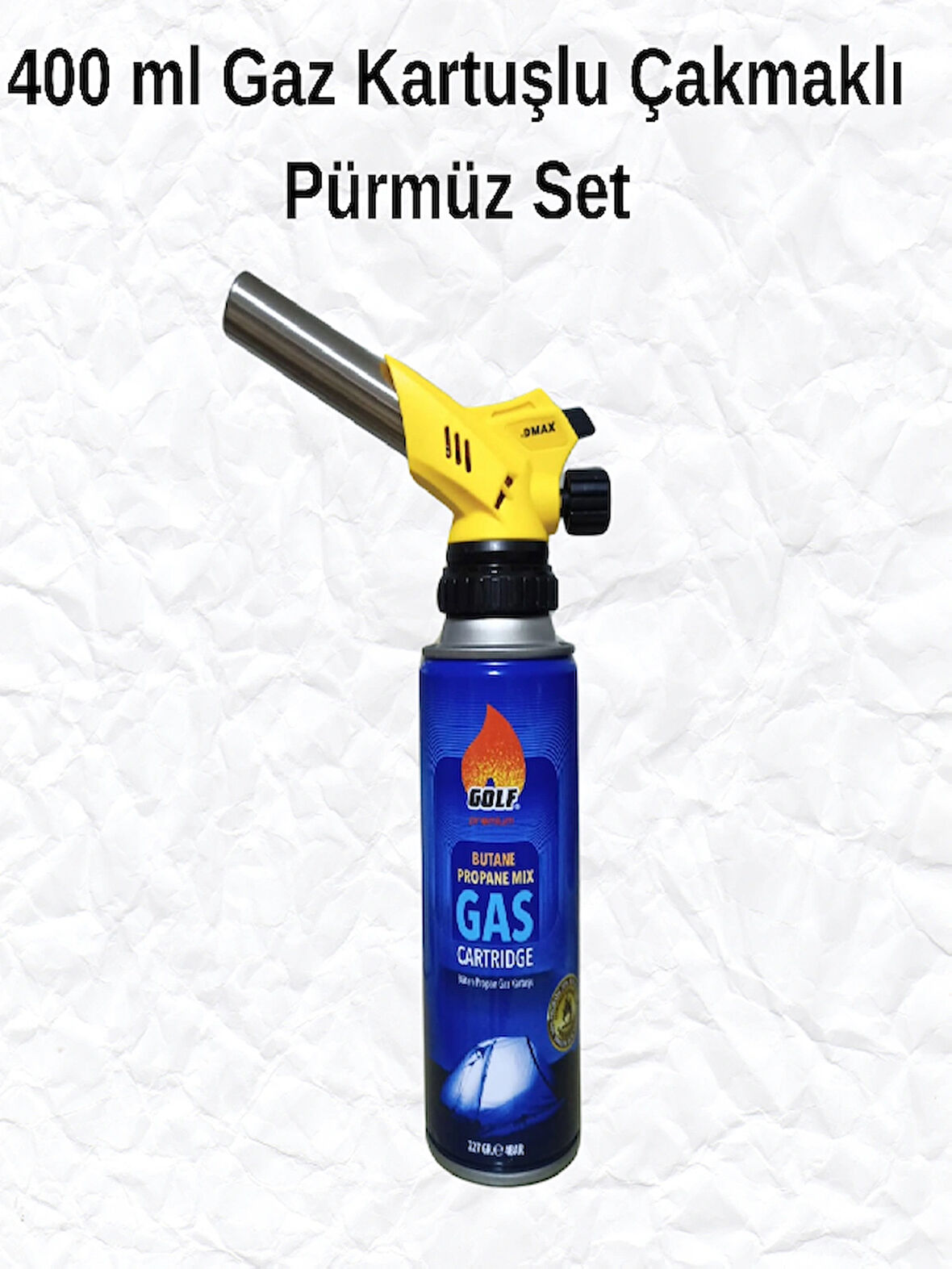 400 ml Gaz Kartuşlu Çakmaklı Pürmüz Set