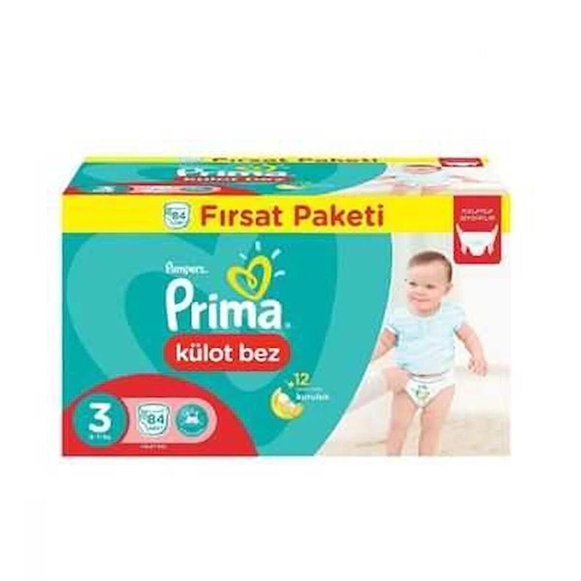 Prima Külot Bebek Bezi 3 Beden Ekonomik Paket 84'lü