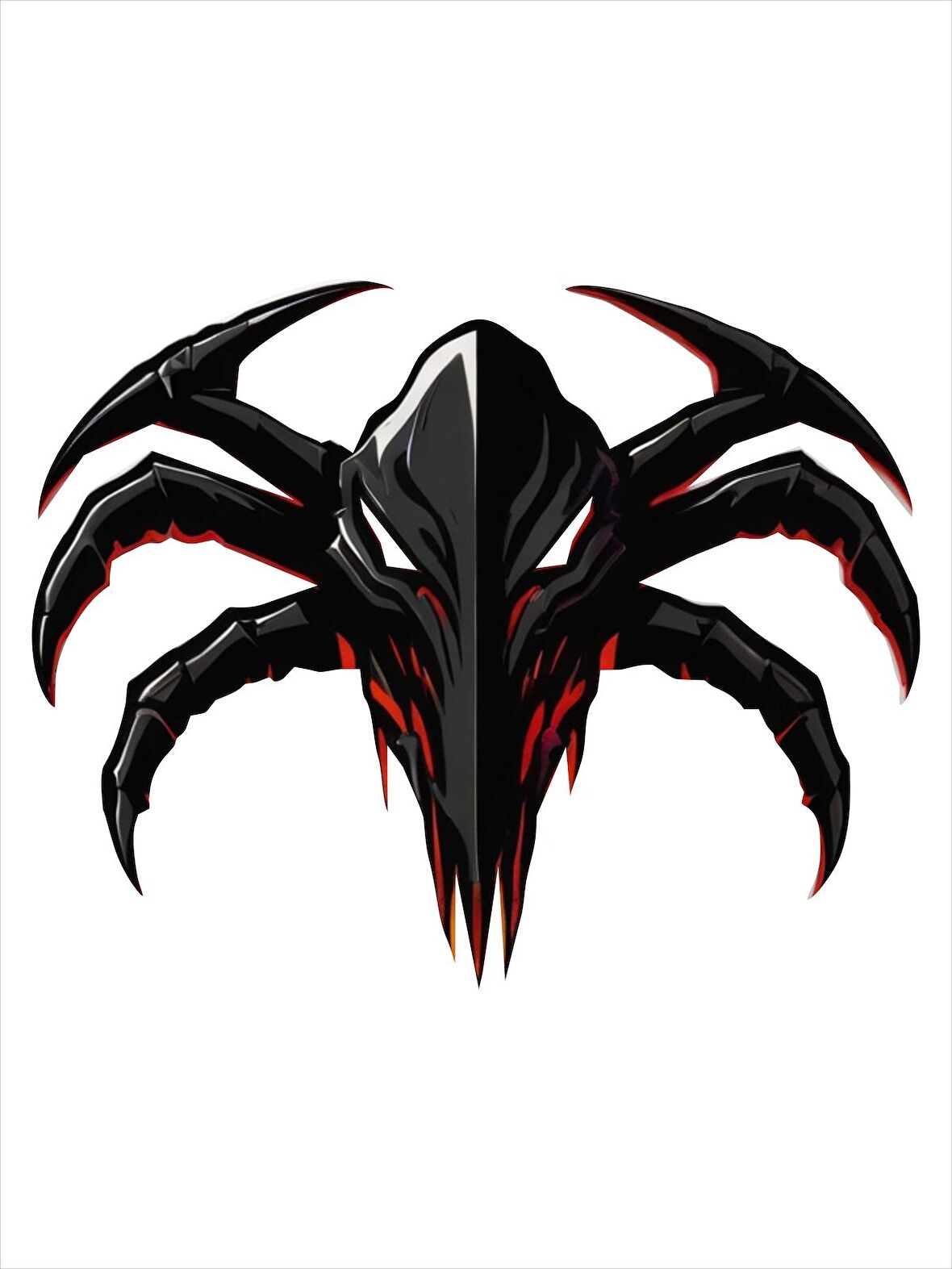 11x9 cm Black Monster Sticker Laptop Kask Araba Motor Defter