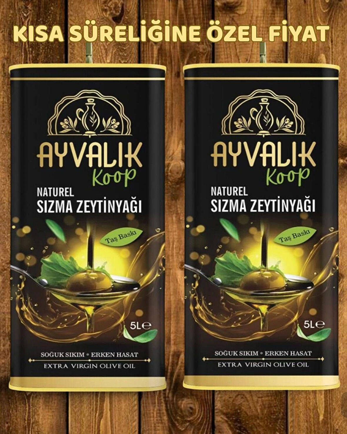 Ayvalık Doğal Zeytinyağı 10 LT | Soğuk Sıkım | Üreticiden Tüketiciye
