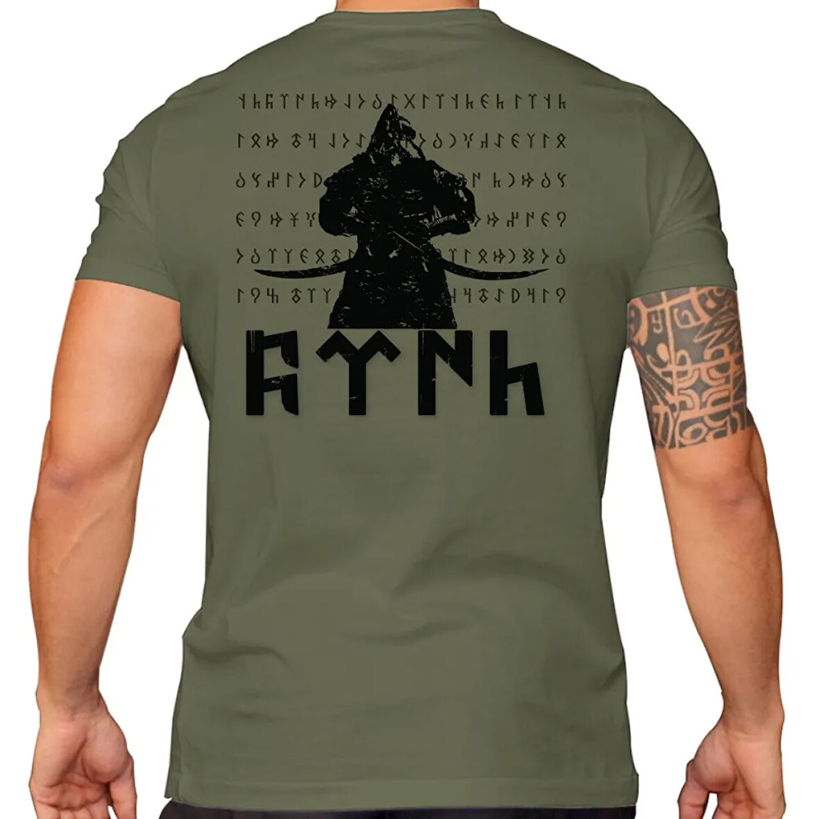 Alfa Göktürk Dombra Türk Baskılı Tişört