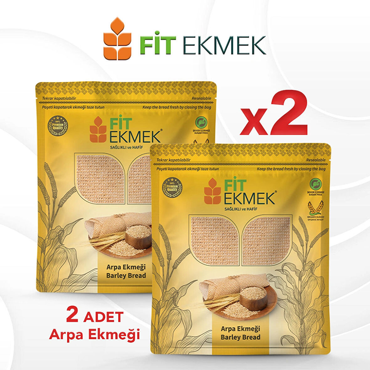fit 2'lı paket Arpa Lavaş Ekmeği 300gr