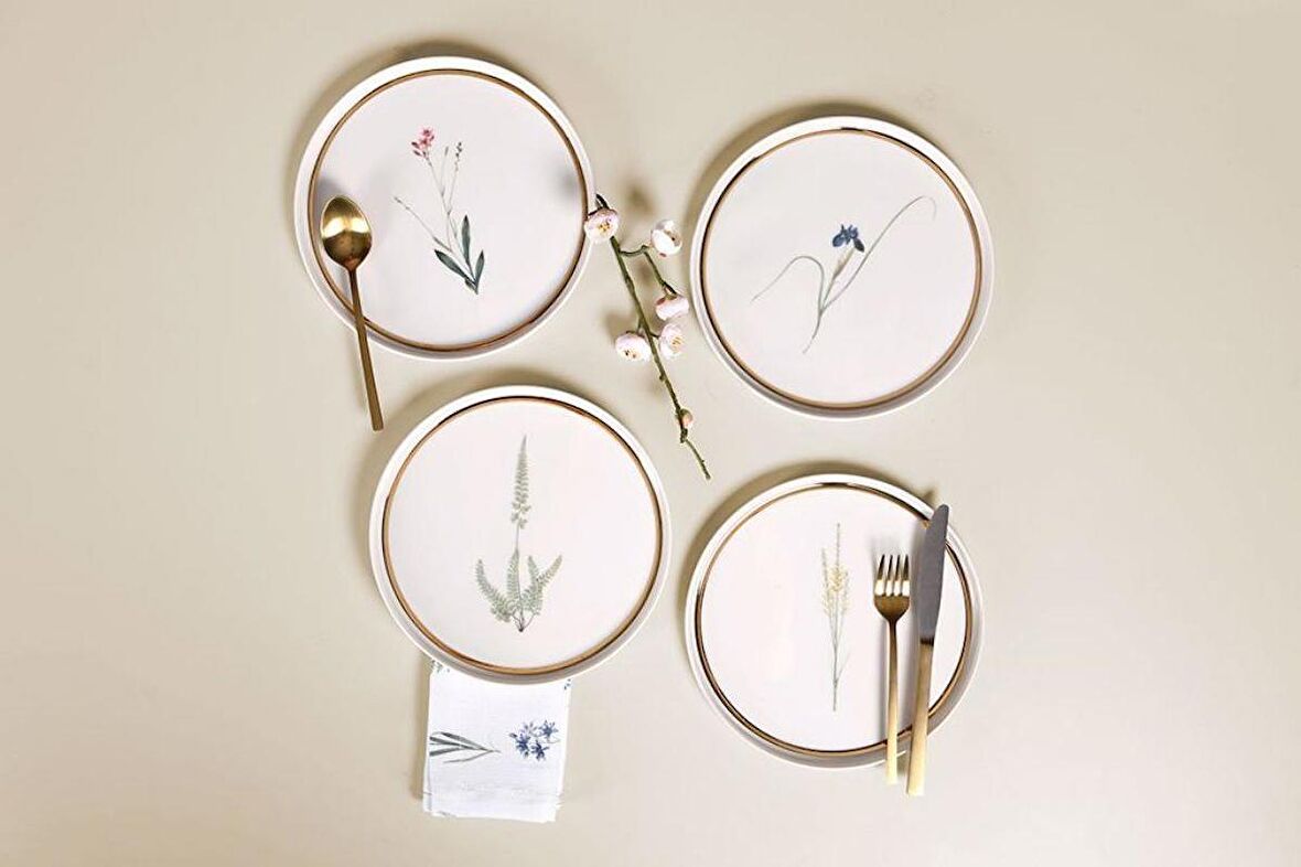 Porland Botanical 21cm  4'lü Pasta Takımı 04ALM007234