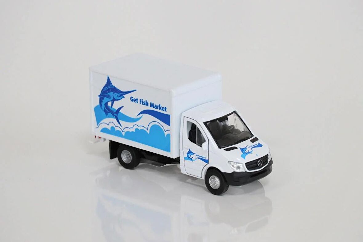 Welly 1:36 Ölçek Metal Çek Bırak Mercedes Sprinter Kargo Aracı Beyaz