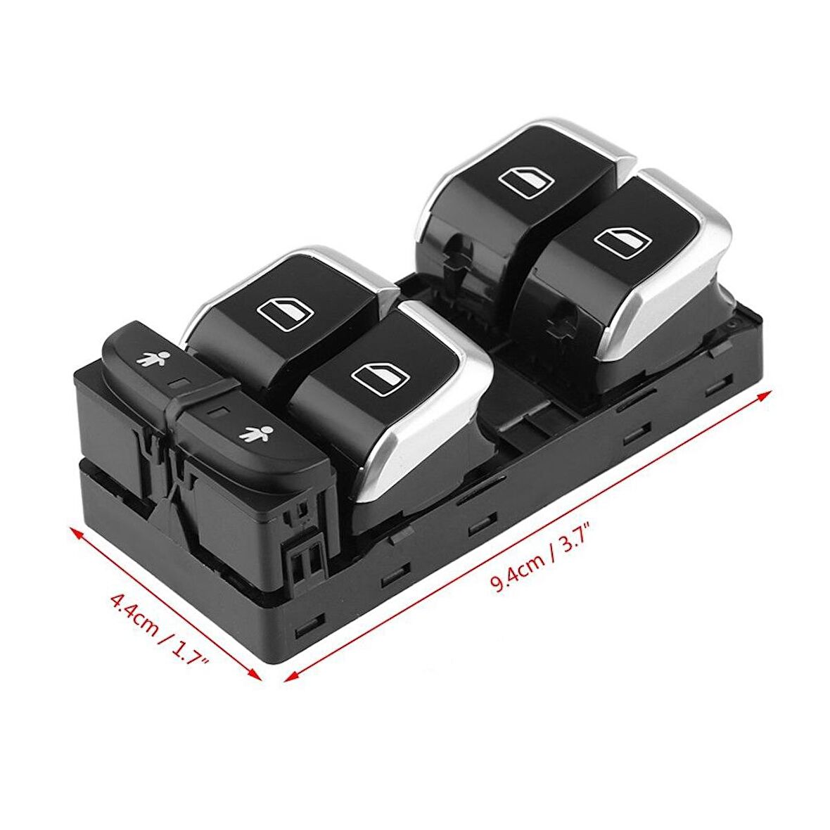 AUDİ A8 2010-2014 CAM AÇMA DÜĞMESİ DÖRTLÜ KROM