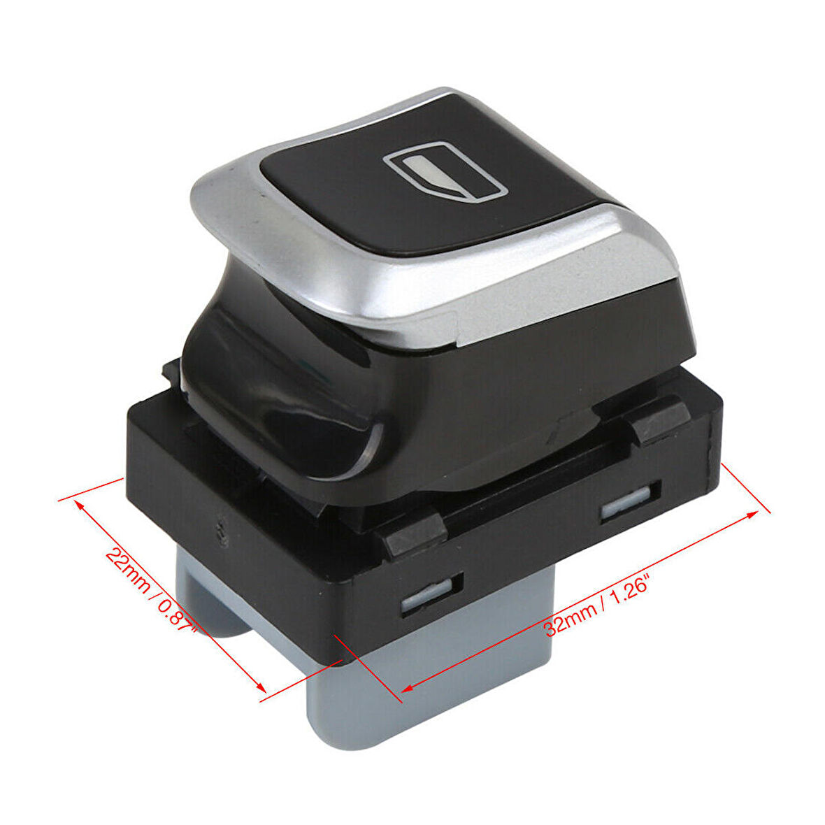 AUDI A5 2008 - 2011 CAM AÇMA DÜĞMESİ TEKLİ KROMLU