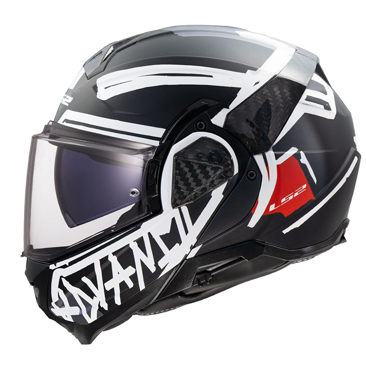 LS2 ADVANT 2 TAPE MAT SİYAH-BEYAZ KASK