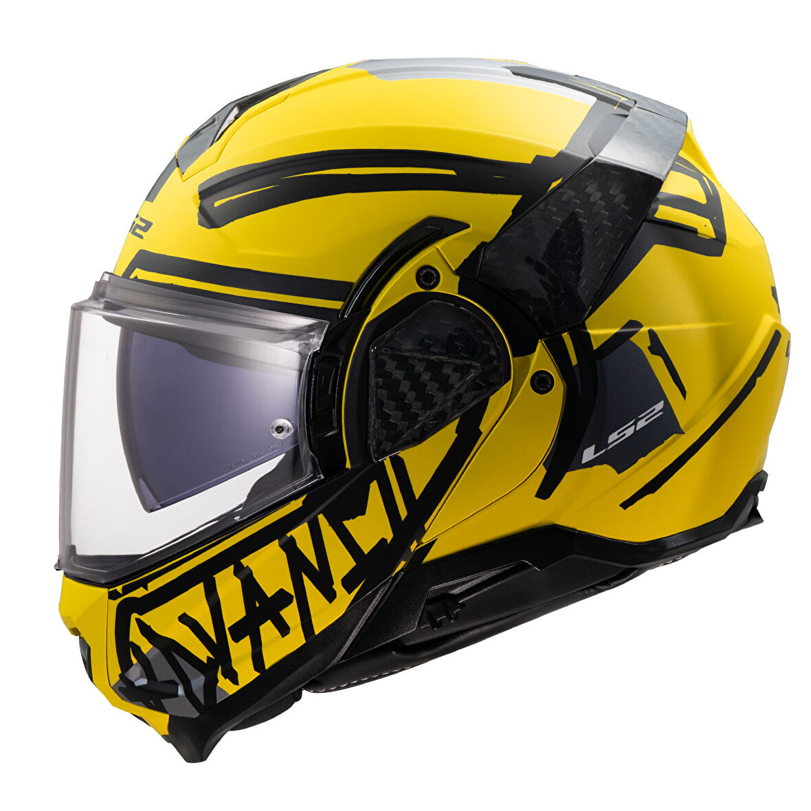 LS2 ADVANT 2 TAPE MAT SARI-SİYAH KASK