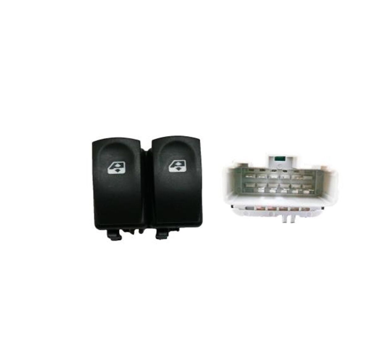 RENAULT CLIO 3 2007 - 2012 SOL CAM ANAHTARI GRİ SOKETLİ 10 PİNLİ 