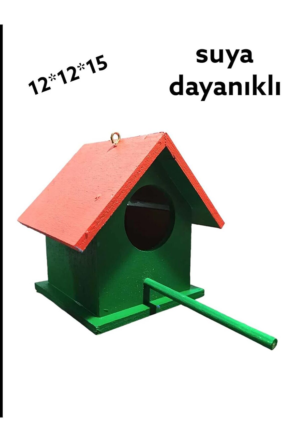 Ahşap Kuş Evi Vernikli 12*12*15 Cm