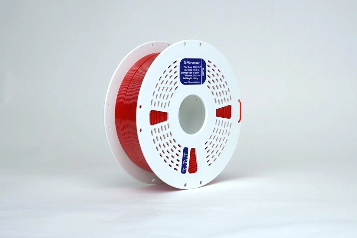 FİBROMAST 3D Filament Petg Kırmızı 1.75 mm 1000 gr 
