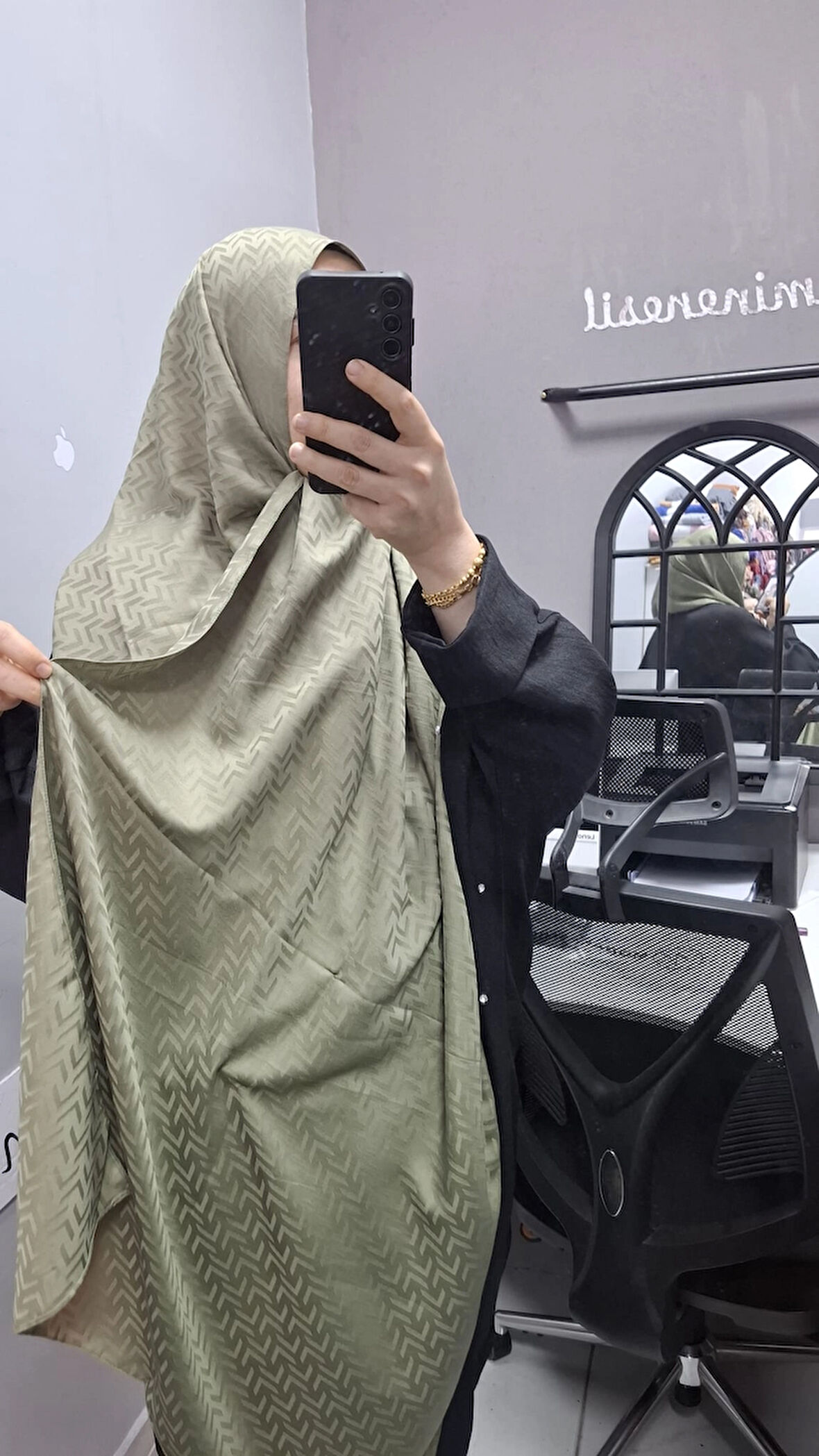 Aminenesil Modakaşmir Jakar Şal Çay Yeşili