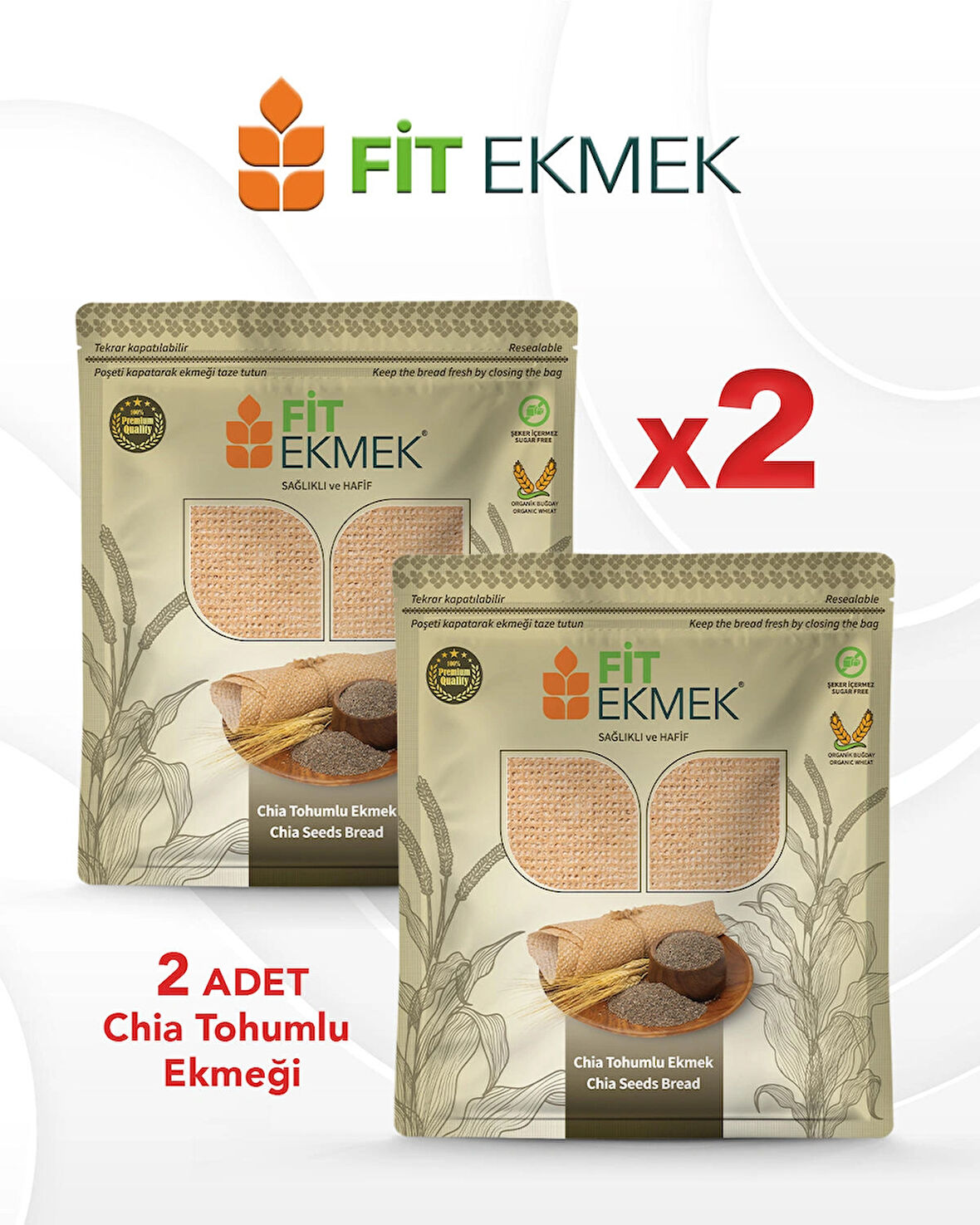 fit 2'li Chia Lavaş Ekmeği 300gr