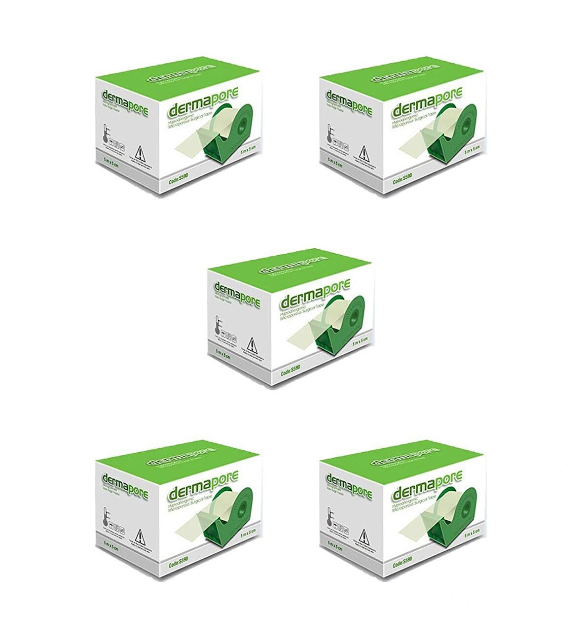 Dermapore Hipoalerjenik Tıbbi Kağıt Flaster 5x5 cm 5 Adet