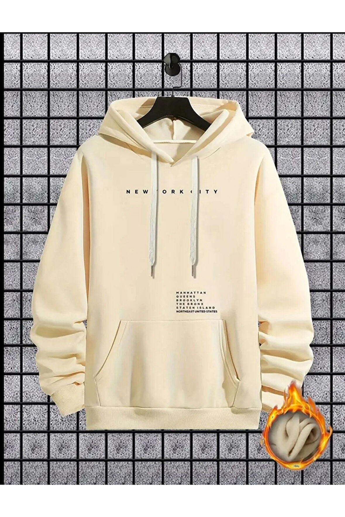 Newyorkcıty Baskılı 2 iplik İçi pamuklu Sweatshirt