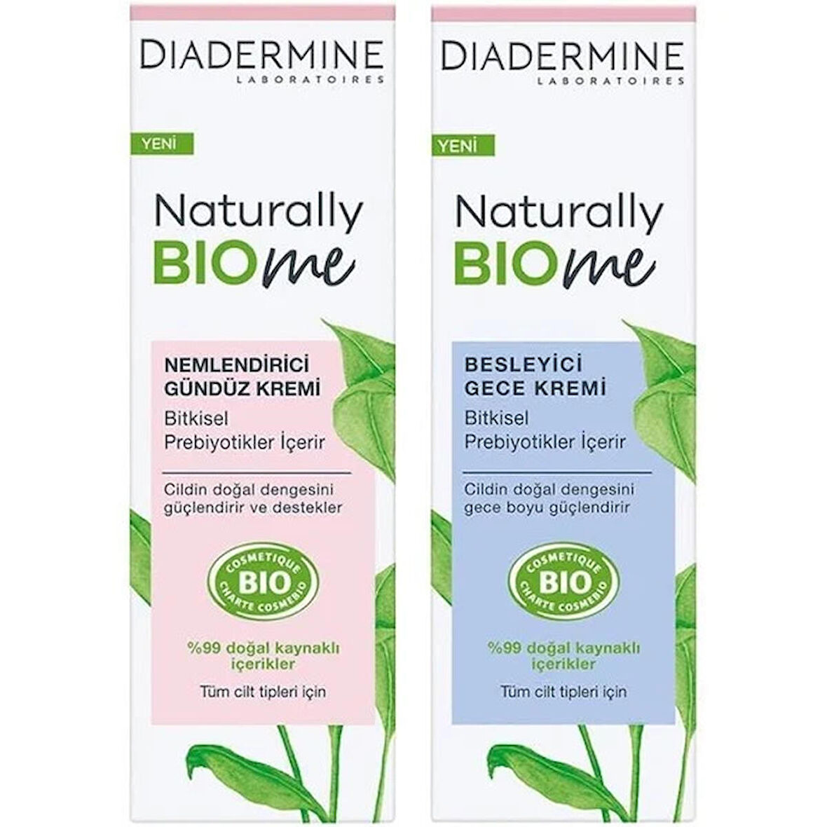 Diadermine Bıome Gündüz Ve Gece Kremi 50 %99 Doğal (Nemlendirici+besleyici) 2'li