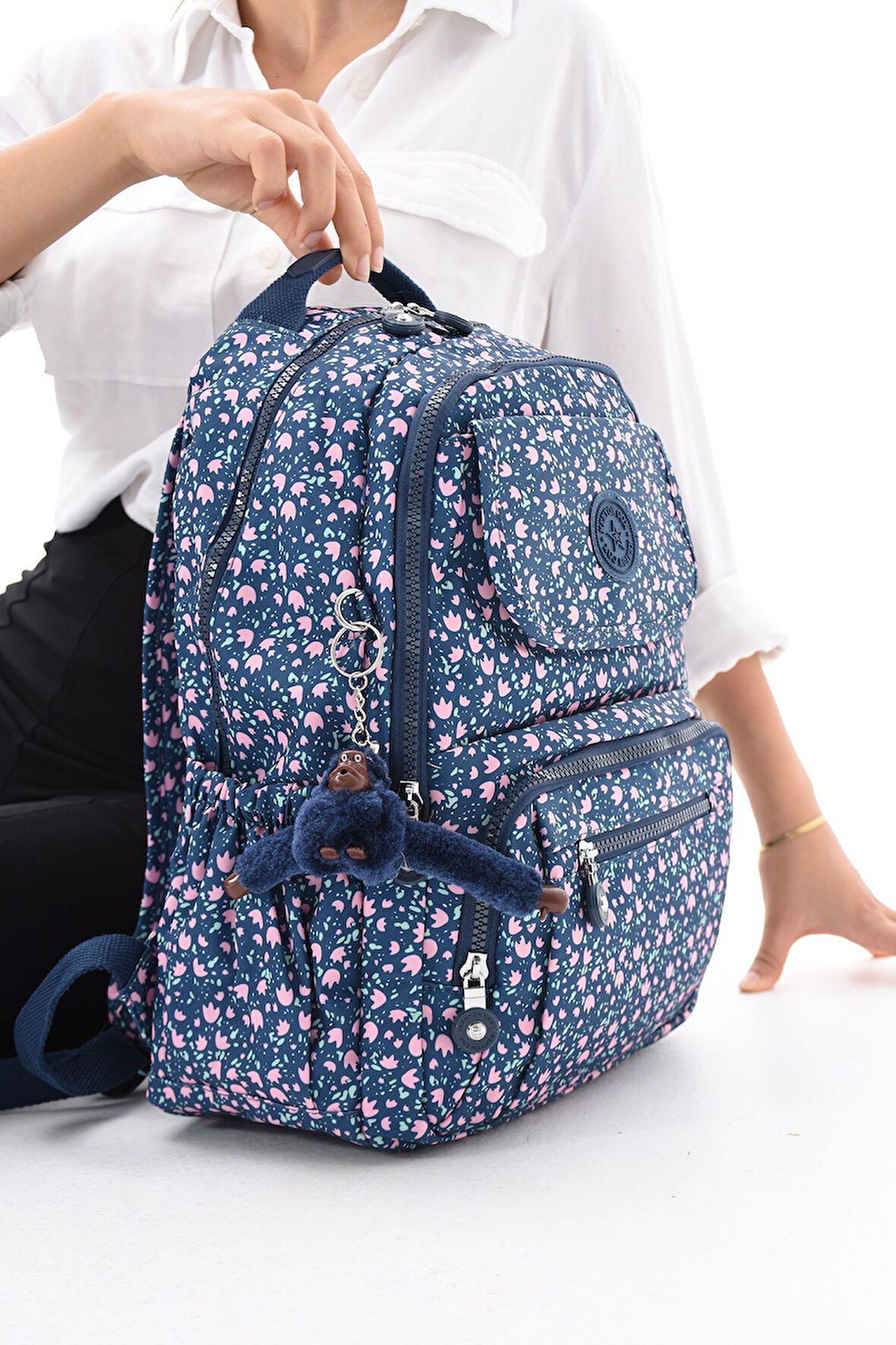 GAPE Desenli Krinkıl Kumaş, Su Geçirmez Okul Sırt Çantası