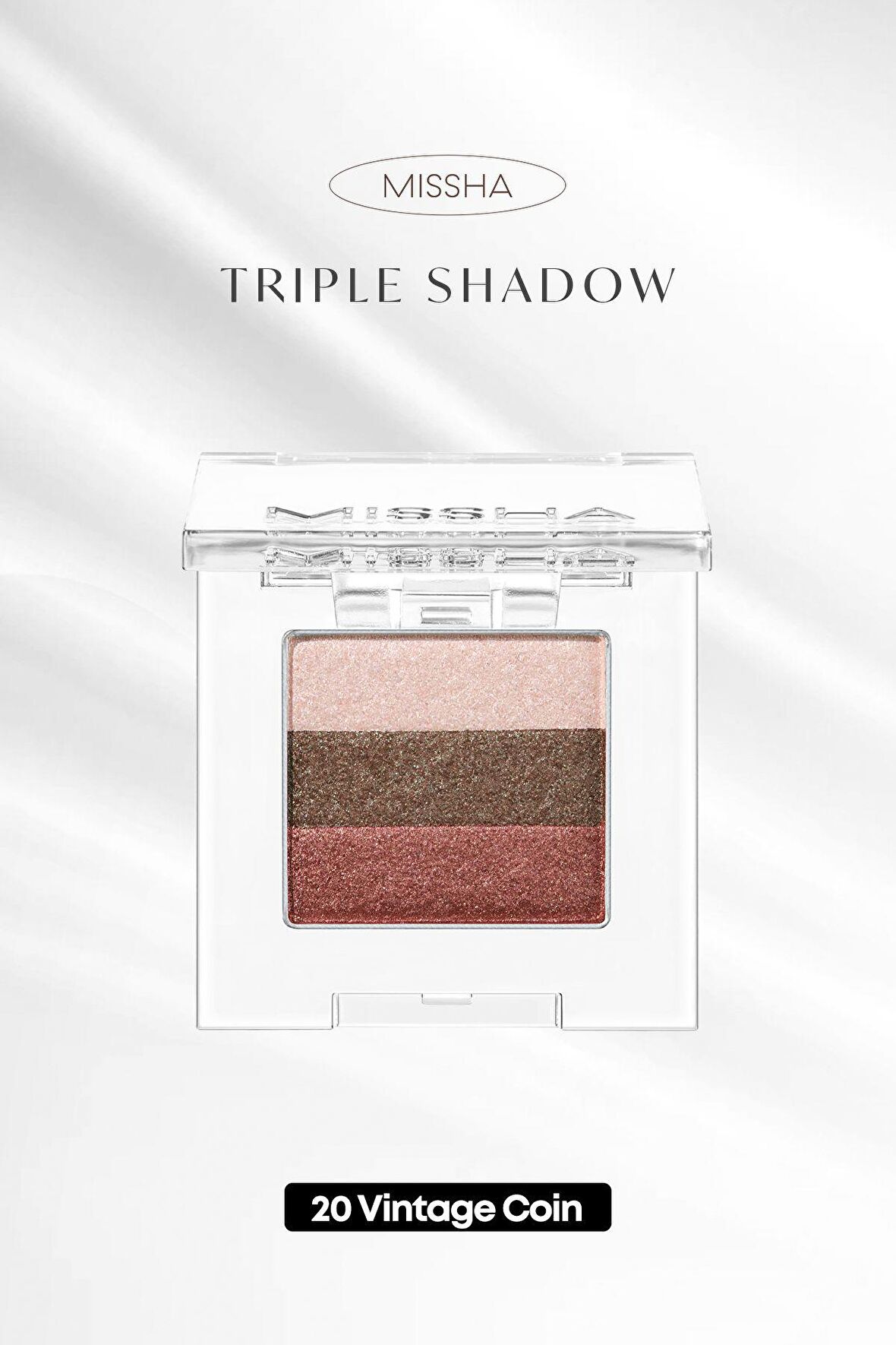 Yumuşak Dokulu, Dökülme Yapmayan 3 Renkli Göz Farı Triple Shadow No.20 (Vintage Coin)