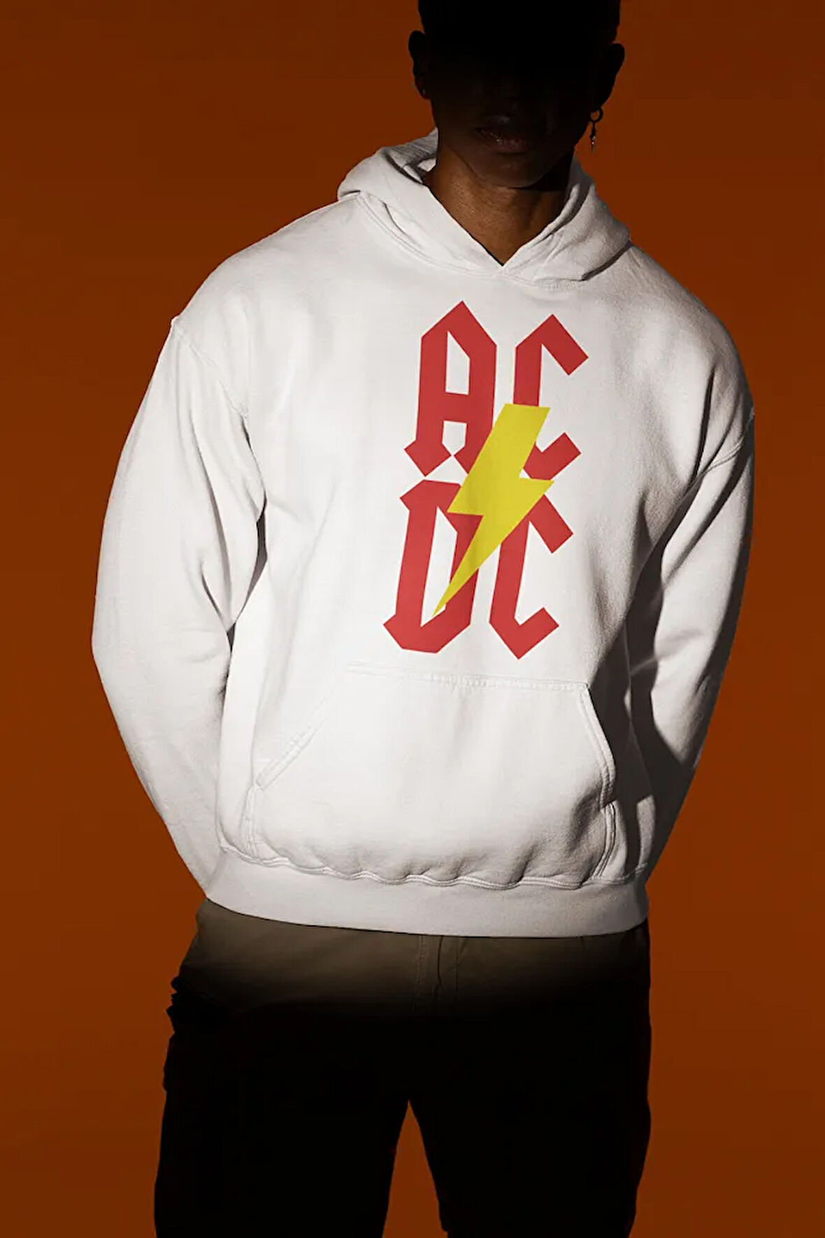 Rock Metal Müzik Grubu AC DC Baskılı Unisex Oversize Hoodie