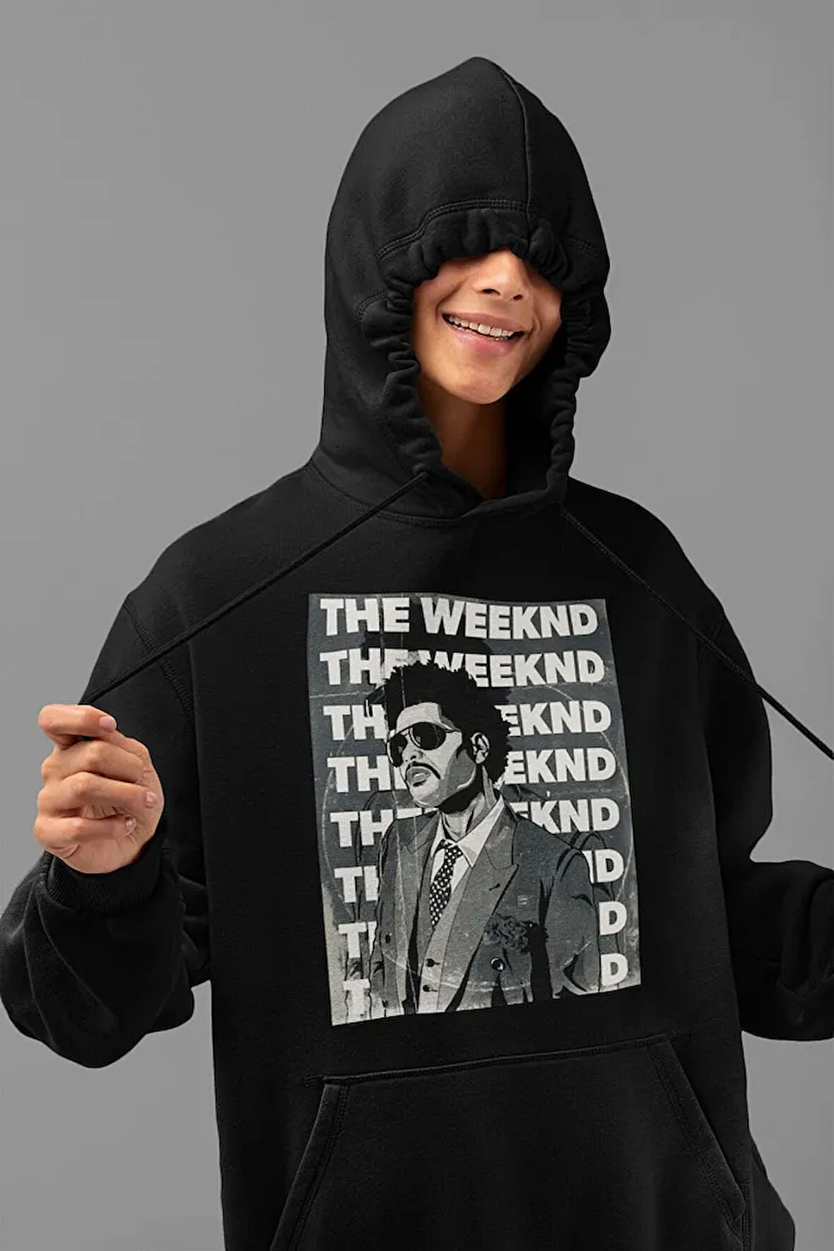 The Weeknd Rapper Baskılı Unisex Oversize Hoodie