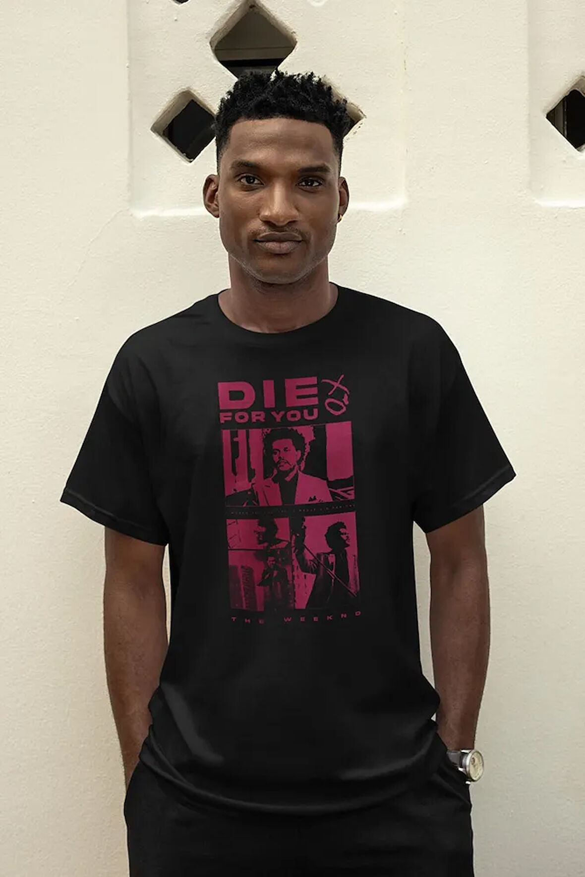 The Weeknd Die For You Şarkı Baskılı Oversize Rapper Tişört, Unisex Rap Tişört