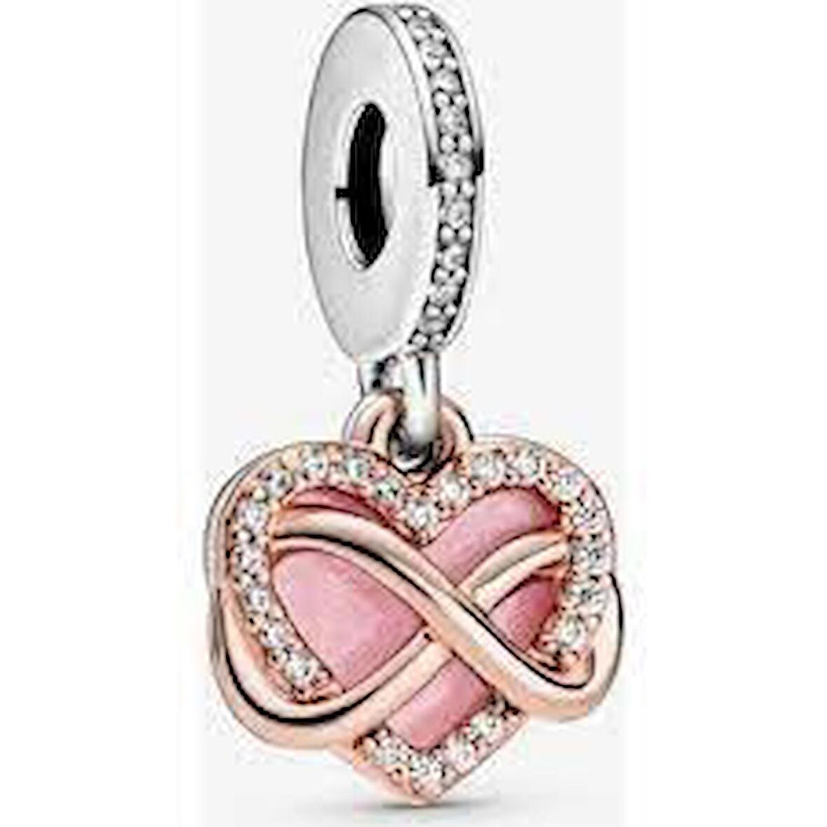 Pandora 788878C01-Işıltılı Sonsuz Sevgi Sallantılı Charm