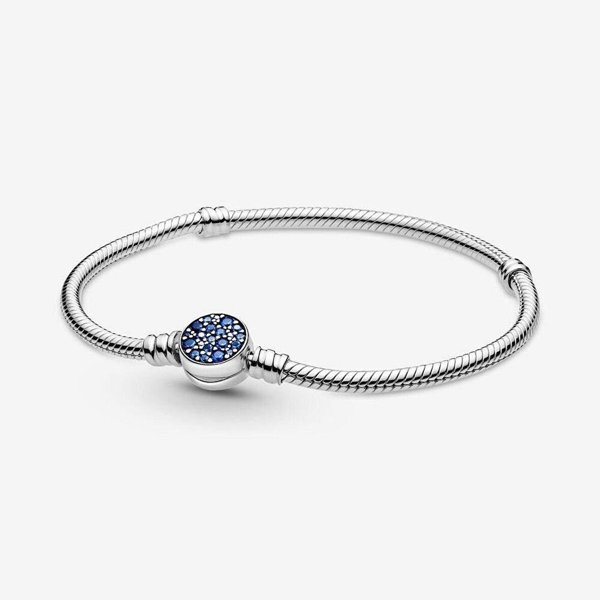 Pandora Işıltılı Mavi Disk Klipsli 599288C01 18cm