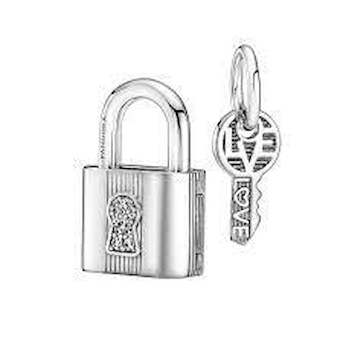 Pandora 790088C01-Gold Kilit ve Anahtar Sallantılı Charm