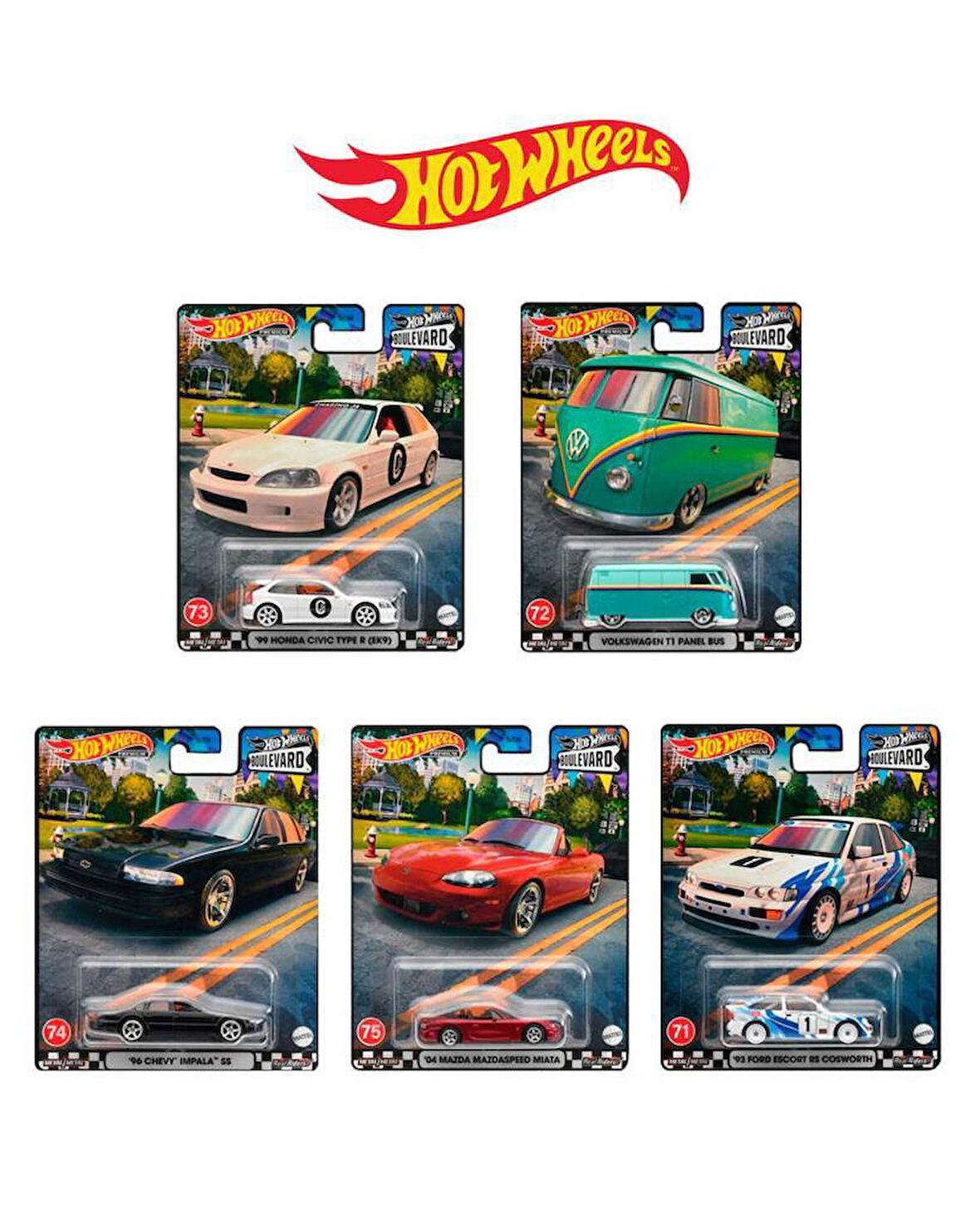 Hot Wheels Premium Boulevard Series GJT68 71-75