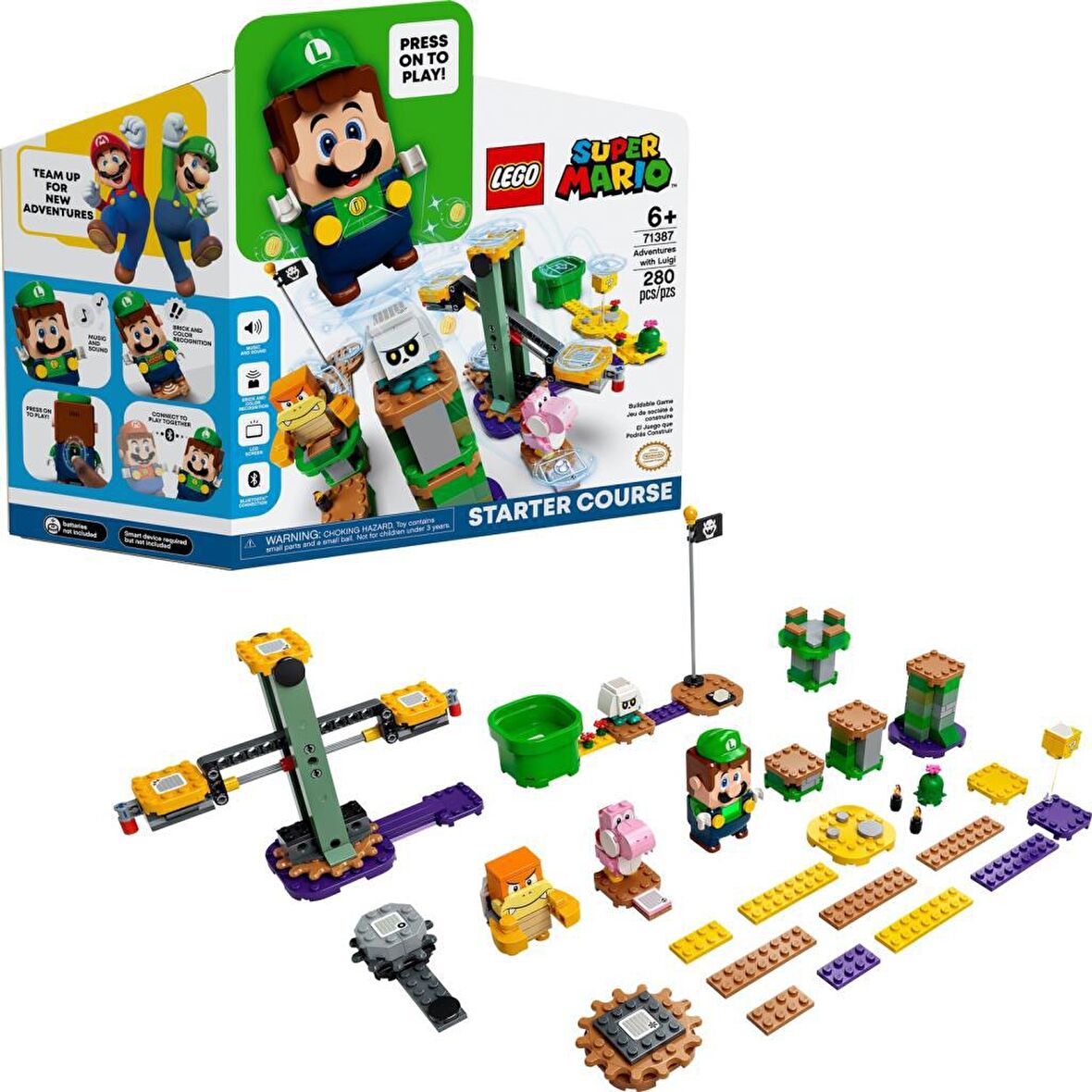 LEGO® Super Mario™ Luigi ile Maceraya Başlangıç Seti 71387 (280 Parça)