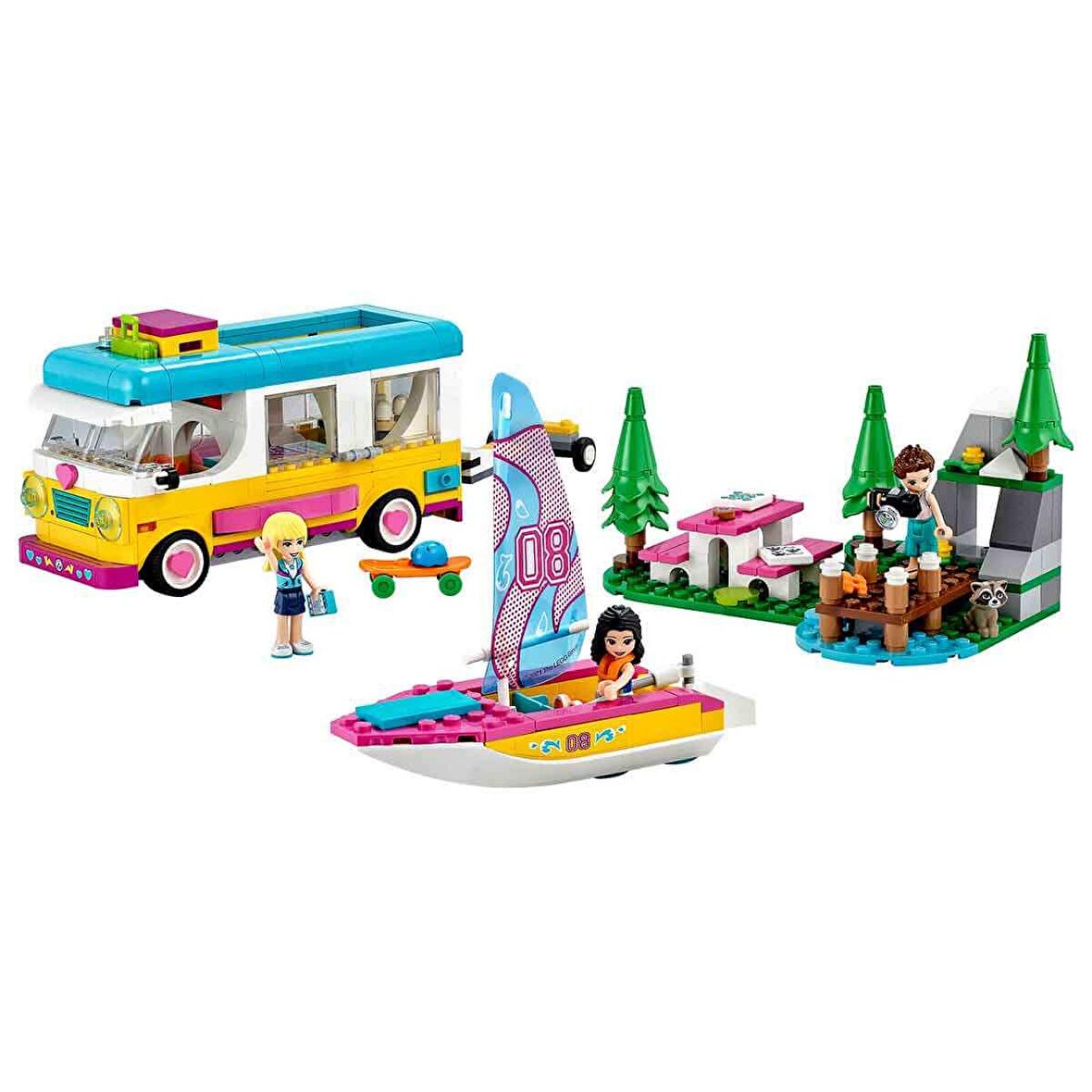LEGO Friends 41681 Forest Camper Van and Sailboat
