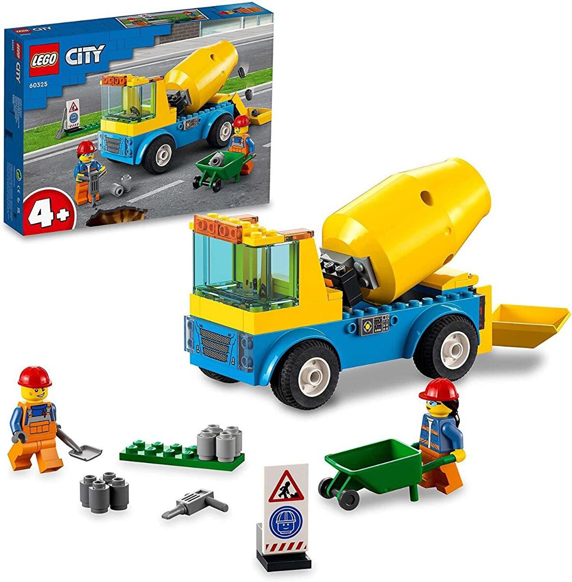 LEGO City 60325 Cement Mixer Truck