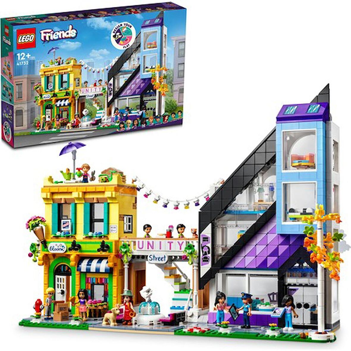 Lego Friends Şehir Merkezi Çiçek ve Tasarım Dükkanları 41732 Lisanslı Ürün