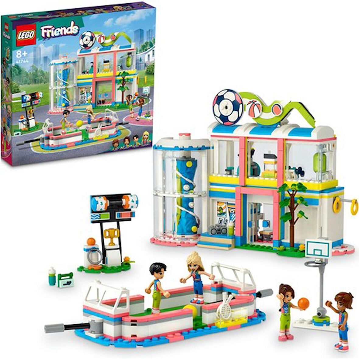 LEGO Lego®  Friends Spor Merkezi 41744 - Sporu, Inşaatı ve Rol Yapmayı Seven 8 Yaş ve Üzeri Çocuklar Için  Yaratıcı Oyuncak Yapım Seti (832 Parça)