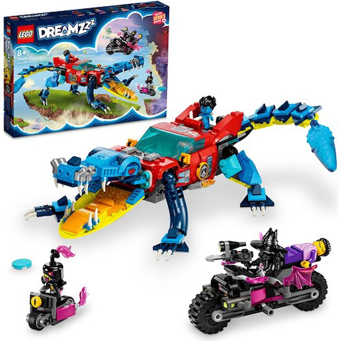 LEGO® DreamZzz™ Timsah Araba 71458 - 8 Yaş ve Üzeri Macera Sever Çocukların 2 Farklı Şekilde Inşa Edebileceği Bir Araç Içeren Yaratıcı Oyuncak Yapım Seti (494 Parça)