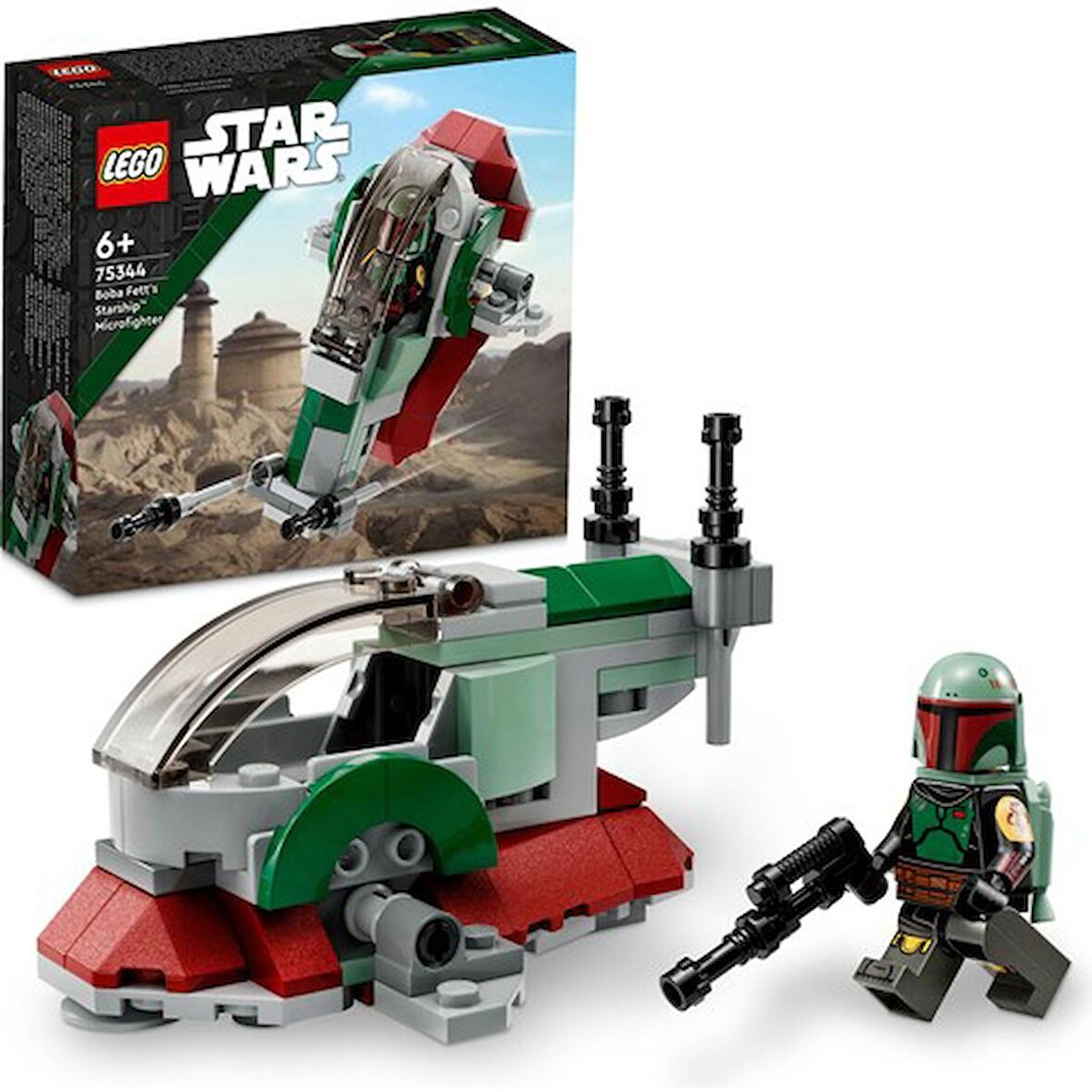 LEGO Star Wars™ Boba Fett'in Starship™’i Mikro Savaşçı 75344 - 6 Yaş ve Üzeri Çocuklar Için Oyuncak Yapım Seti (85 Parça)